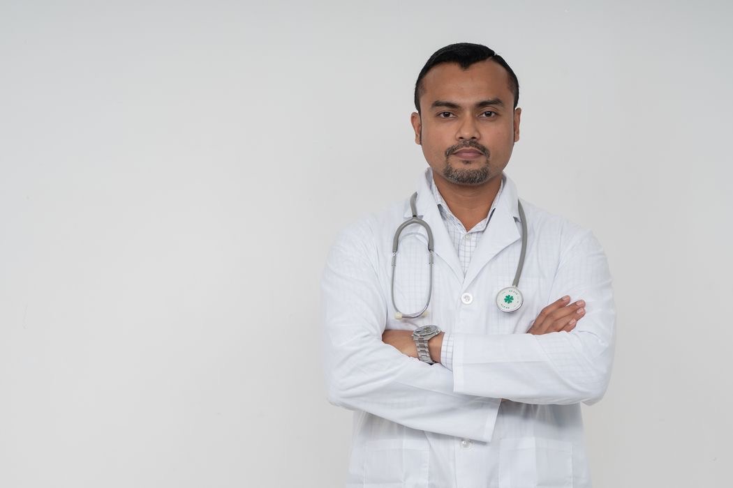 A doctor at the clinic